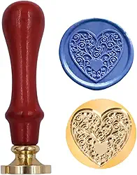 Sinete para lacres e selos de cera, sinete clichê (Coraçao com arabescos)