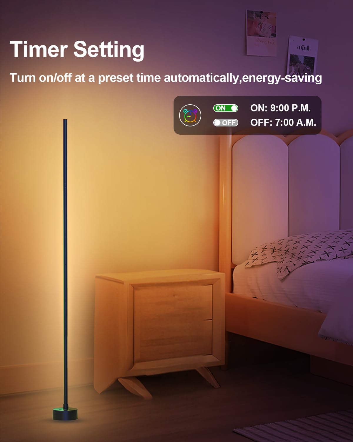 Miortior LED Stehlampe Wohnzimmer, 2PCS RGB Standleuchte Dimmbar mit Fernbedienung & App-Steuerung, Musik Sync, 16 Millionen Farben, 68 Szenenmodi, Ecklampe RGB für Wohnzimmer Schlafzimmer Gaming-Raum