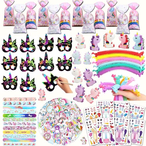 CIRDOTSH Unicorn Party Favors for Kids, Unicorn Birthday Party Supplies, Unicorn Goodie Bags Gifts, Unicorn Fillers Pinata Stuffers,Unicorn Birthday Party Favors Decorations , Unicorn Toys, Pink