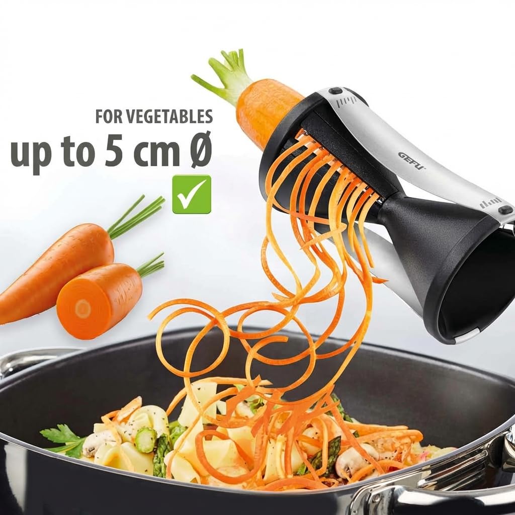 GEFU Spiralna krajalnica spiralna SPIRELLI, świeże spaghetti warzywne w mgnieniu oka