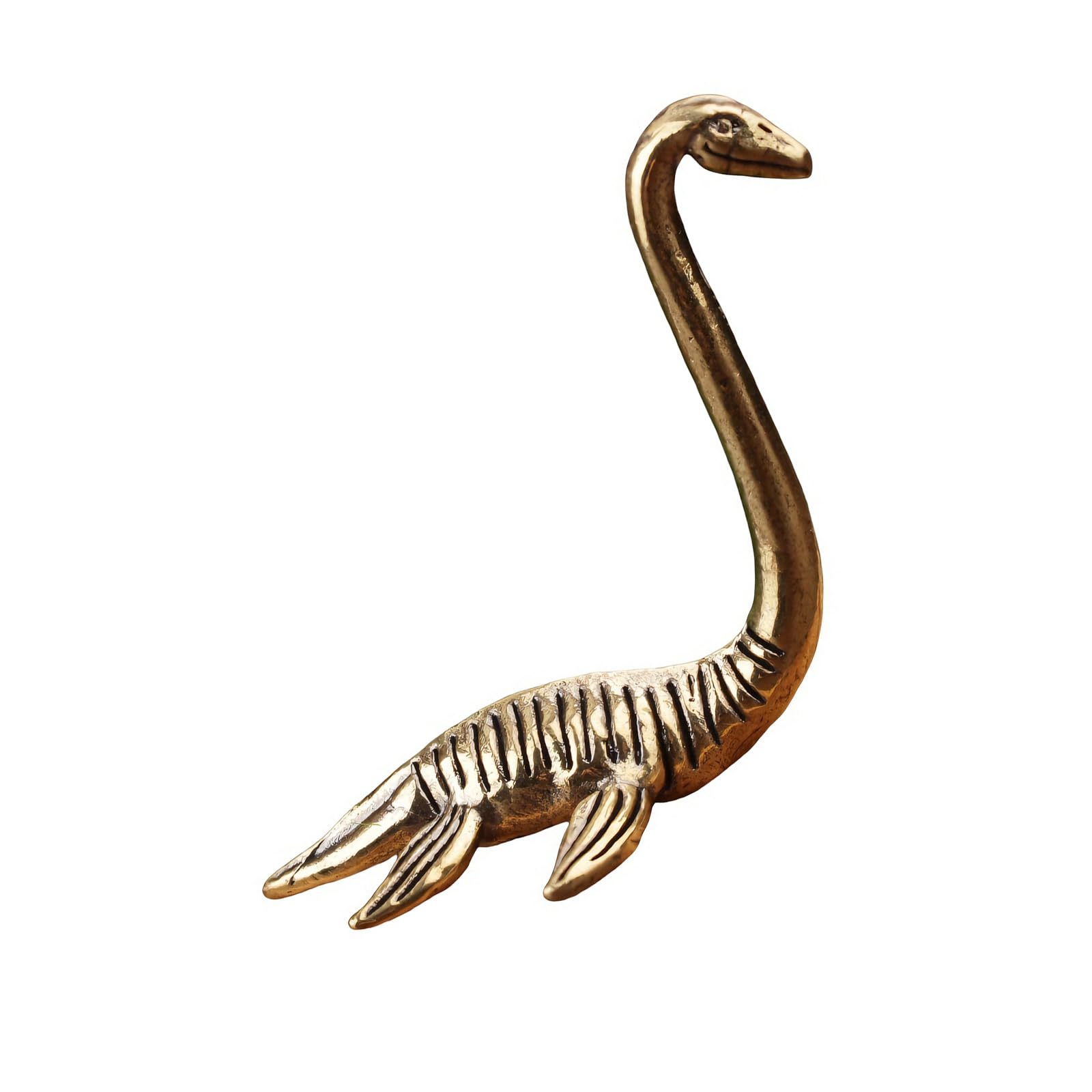 Lerpwige Brass Animal Statues Figurines Retro Nessies Statue Figurines Sculptures Tabletop Centerpieces Home Decors Collectibles Brass Animal Shelf Decors Accent