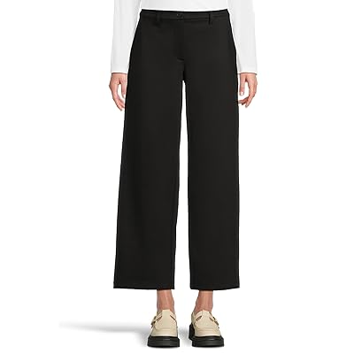 Eileen Fisher Petite Washable Flex Ponte Wide Full Length Trouser Women