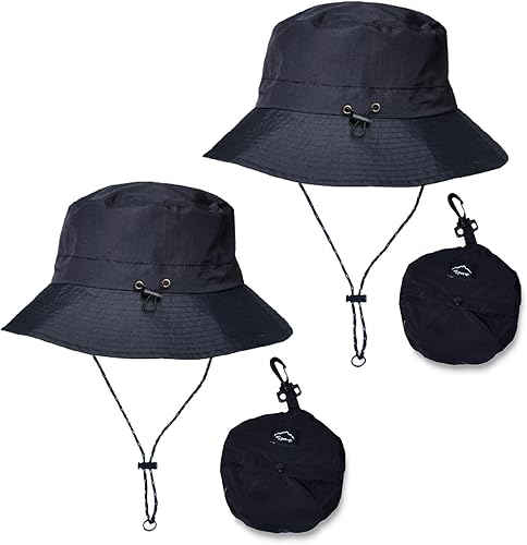 Miniatura 1 de Sombrero de pescador para hombres y mujeres, sombrero de protección solar UV al aire libre con ala ancha impermeable sombrero de pesca para playa,