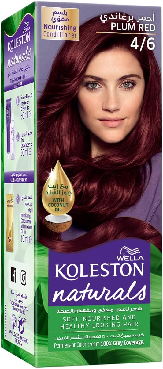 Koleston Naturals Hair Color Semi-Kit Burgundy 4/6