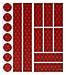 Reflektoren Aufkleber Sticker (17 Stück) HiPerformance Reflexfolie Set zur Sicherungs-Markierung von Kinderwagen, Fahrrädern, Helmen mit Stickern - selbstklebend und hochreflektierend