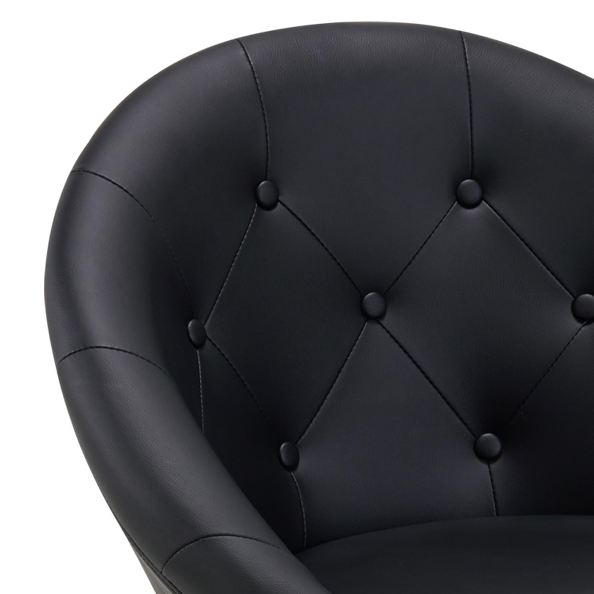 Duhome Poltrona/Sedia da Pranzo in Similpelle/Club Sedia Lounge Altezza Regolabile poltroncina Colore Selezione 509A, Colore:Nero, Materiale:Similpelle