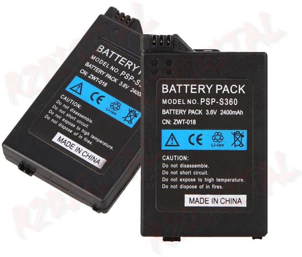 2pk New 2400mAh Rechargeable Battery for Sony PSP 2000/2001/2003/2004 Slim LITE 2pk New 2400mAh Rechargeable Battery for Sony PSP 2000/2001/2003/2004 Slim LITE