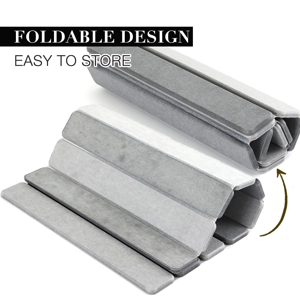 Large Stone Dish Drying Mats for Kitchen Counter 60x39cm,Foldable Stone Drying Pad,Non-Slip Natural Diatomaceous Earth Shower Mat for Bathroom Kitchen - Image 4