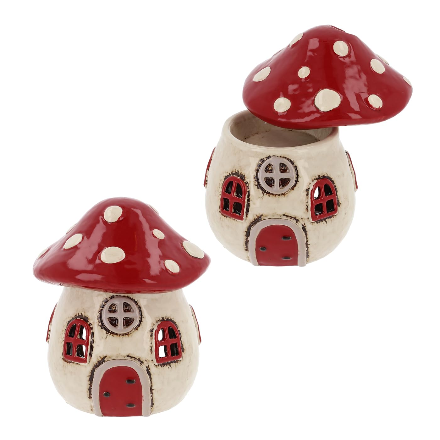 Shudehill Giftware Red Village Pottery Toadstool House Warmer