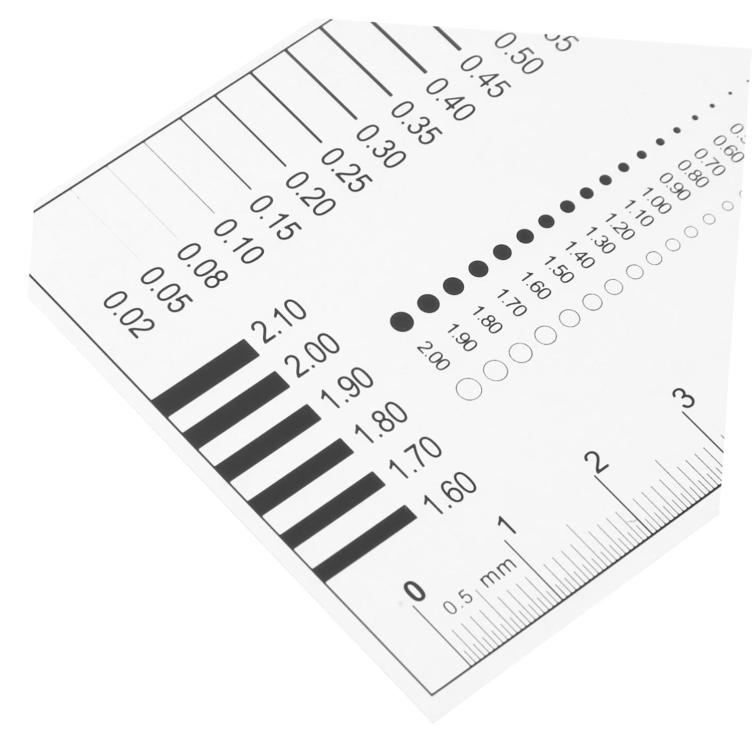 CHILDWEET 2pcs High Accuracy Transparency Flaw Detection Ruler for Spot and Line Inspection Lightweight Design for Easy Portability