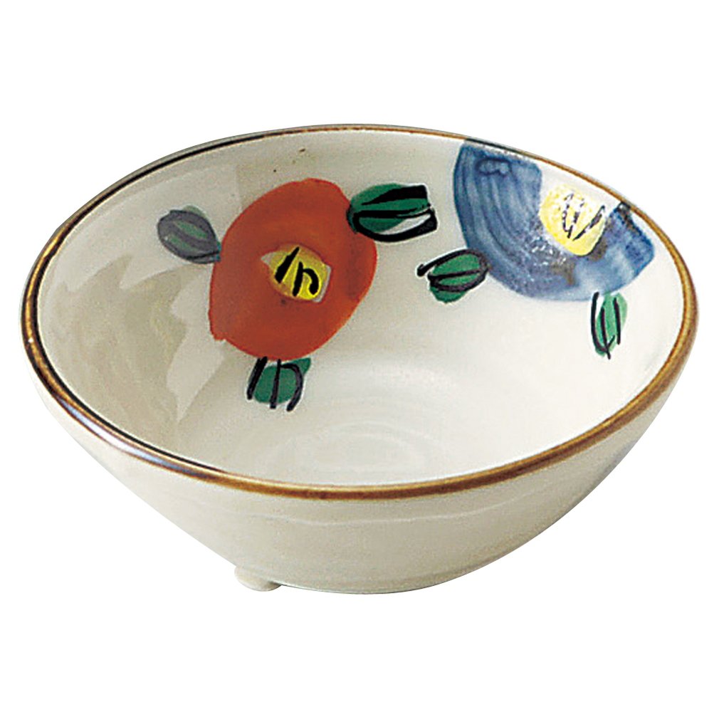 Amazon.co.jp: 山下工芸 椿染錦三つ足千代口 φ9.3×3.6cm 14489000