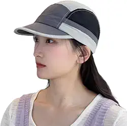 Boné de beisebol de verão fino de secagem rápida casual ajustável corrida esportes ciclismo proteção solar cúpula boné de aba curta, cinza