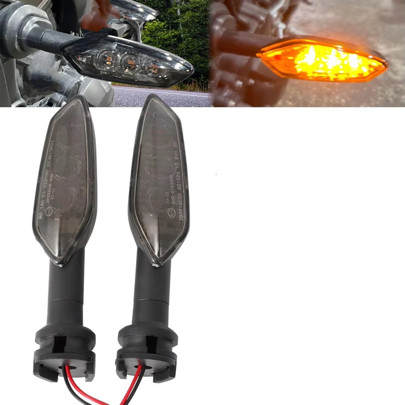 Intermitentes Para Moto Compatible Con Yamaha Para Tracer 700 7 Gt 2016-2020 Para XJ6 Para Diversion F 2009-2016 Luz Intermitente Ámbar Para Motocicleta.