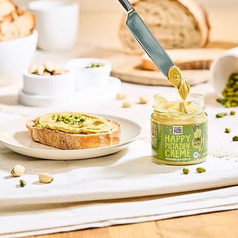 Naughty Nuts Happy Pistachio Cream - Vegan 100% Natural No Palm Oil & Sugar - 200 g (Pack of 2)