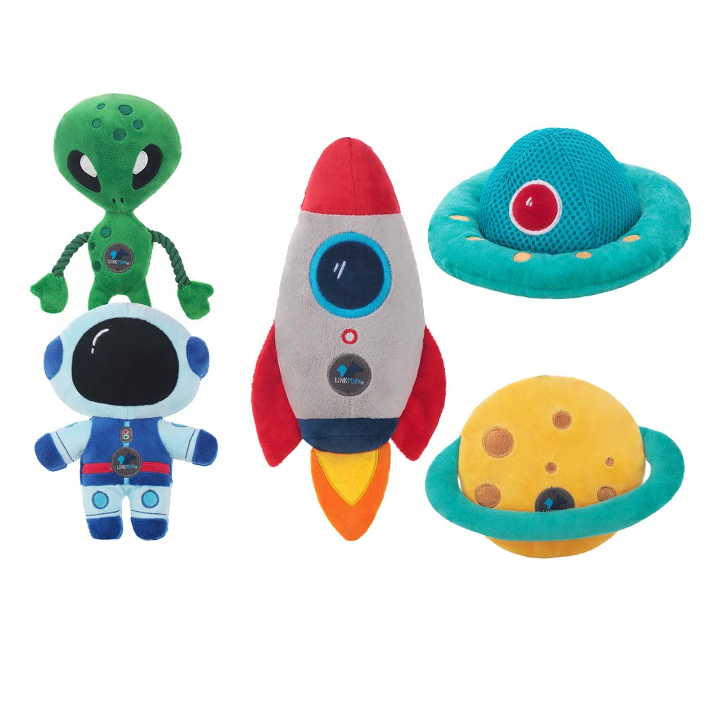 Chameleon Space Theme Soft Plush Toys for Pet Dog - 5 Out of this World Styles (Alien)