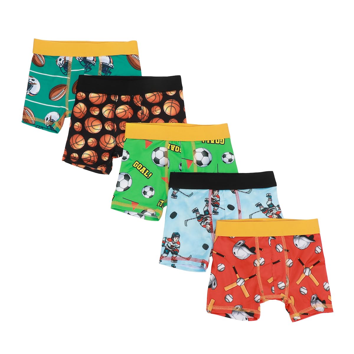 Bioworld Toddler Boys to Youth Boys 5-Pack Boxer Briefs