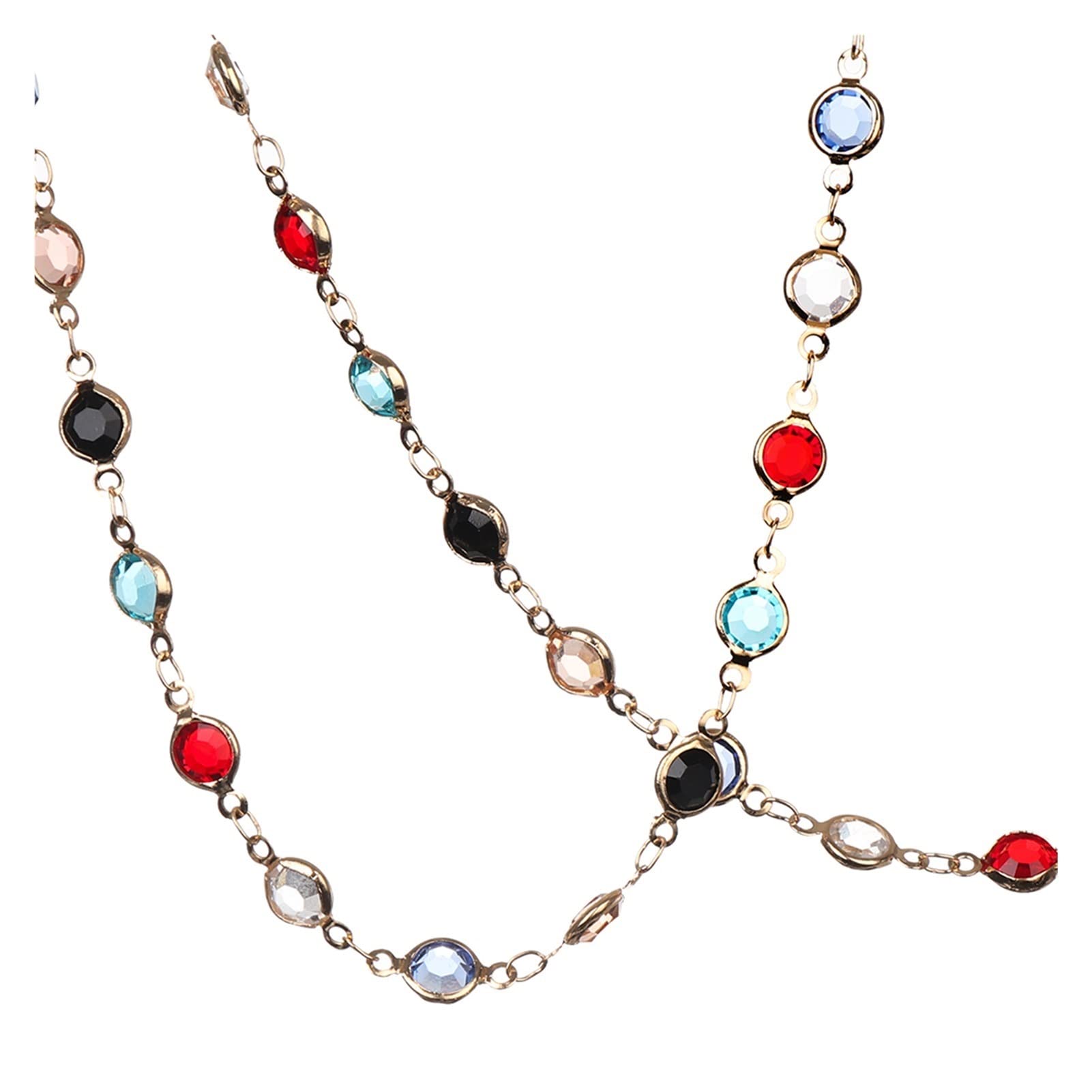 1PC Unisex Bril Ketting Dames Heren Zonnebril Ketting Leesbril Lanyard Bril Accessoires (Color : D-light blue, Size : One Size