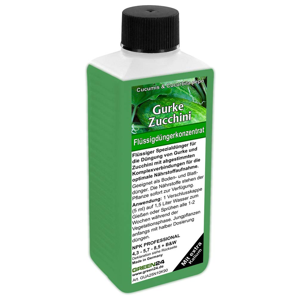 Gurke und Zucchini Flüssigdünger Premium für Freiland und Gewächshaus HIGHTECH NPK Cucumis Cucurbita Pepo Volldünger, Gemüse düngen