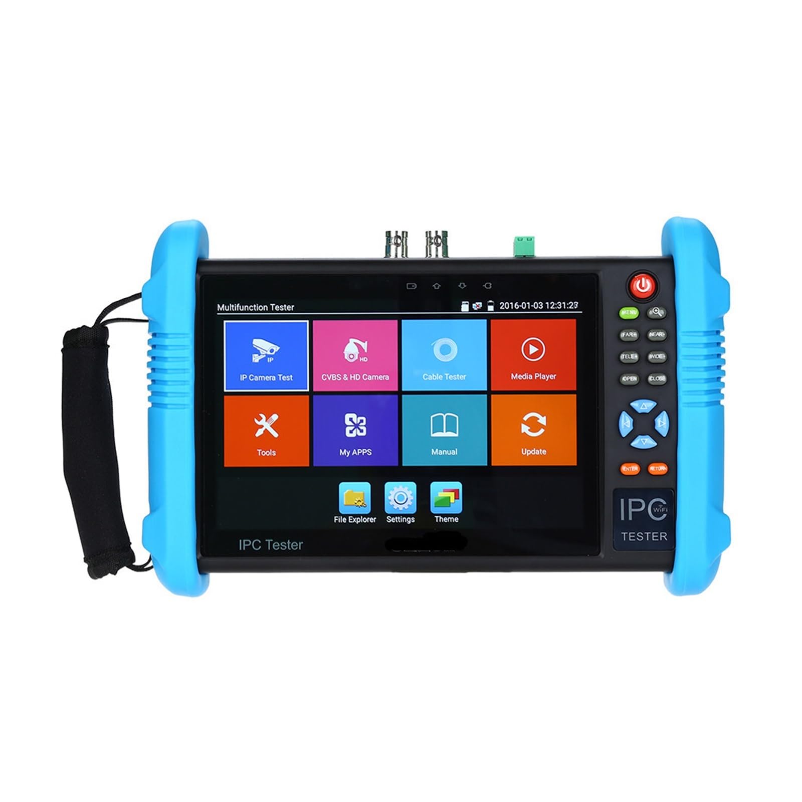 CVFRDD 8K CCTV IPC Tester IPC9800 7" Tester CCTV Camera 8MP AHD CVI TVI H.265 IP Camera Tester PTZ Cable Tester VGA CCTV Test