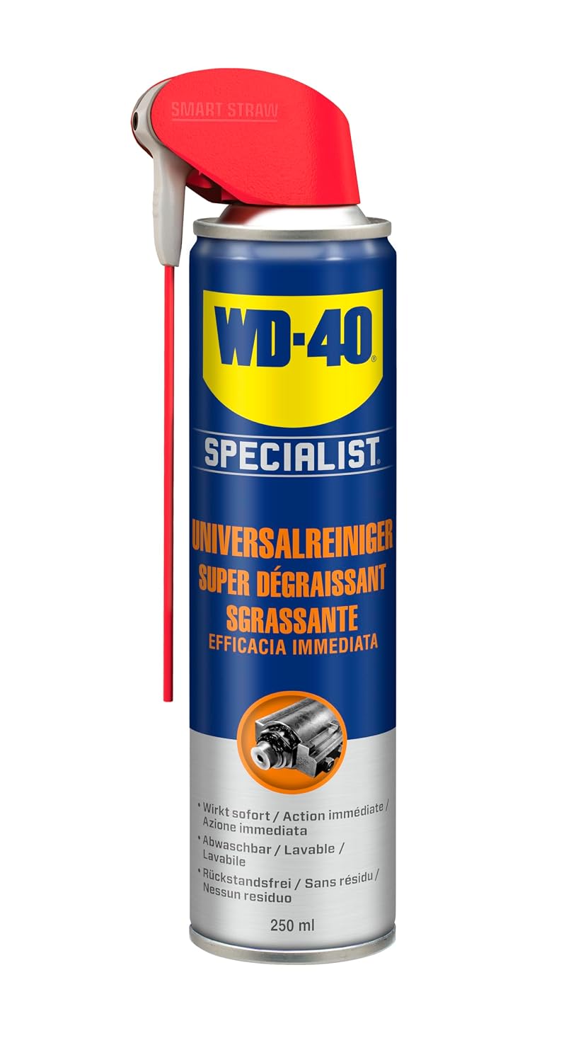 WD-40 Specialist Universal Cleaner 250ml - High Performance Cleaner for Machines Tools & Surfaces Removes Oil Grease & Dirt Dries Quickly & Ensures Residue-Free Cleanliness
