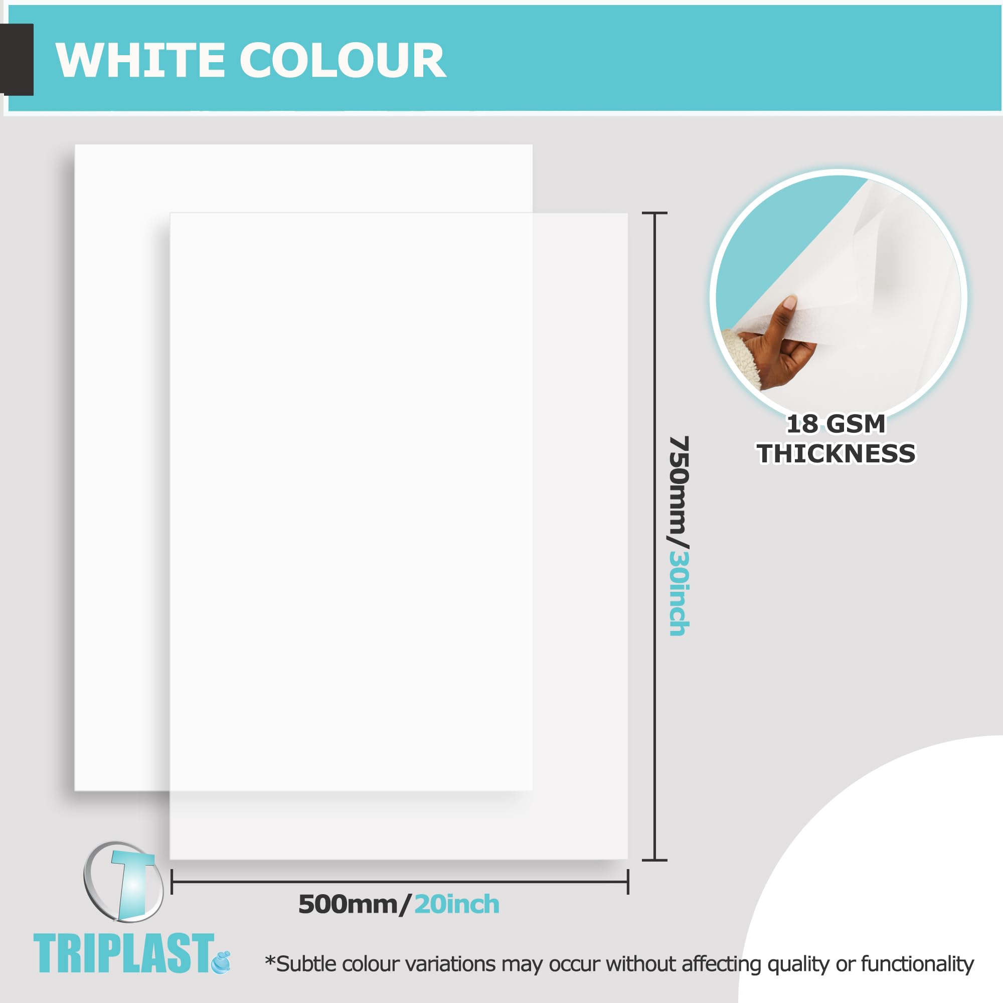 WHITE 18GSM ACID FREE TISSUE PAPER (500X750MM) – Premium Food Packaging Online | Sydney - View #8