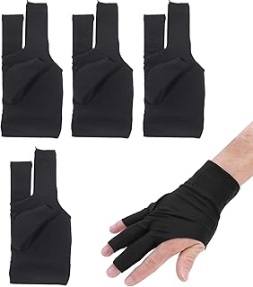 Luvas De Bilhar 4 Peças Luvas De Bilhar Mão Direita Esquerda Luvas De Bilhar De 3 Dedos Luvas De Bilhar Respiráveis Acessórios De Bilhar Para Jogadores Masculinos E Femininos