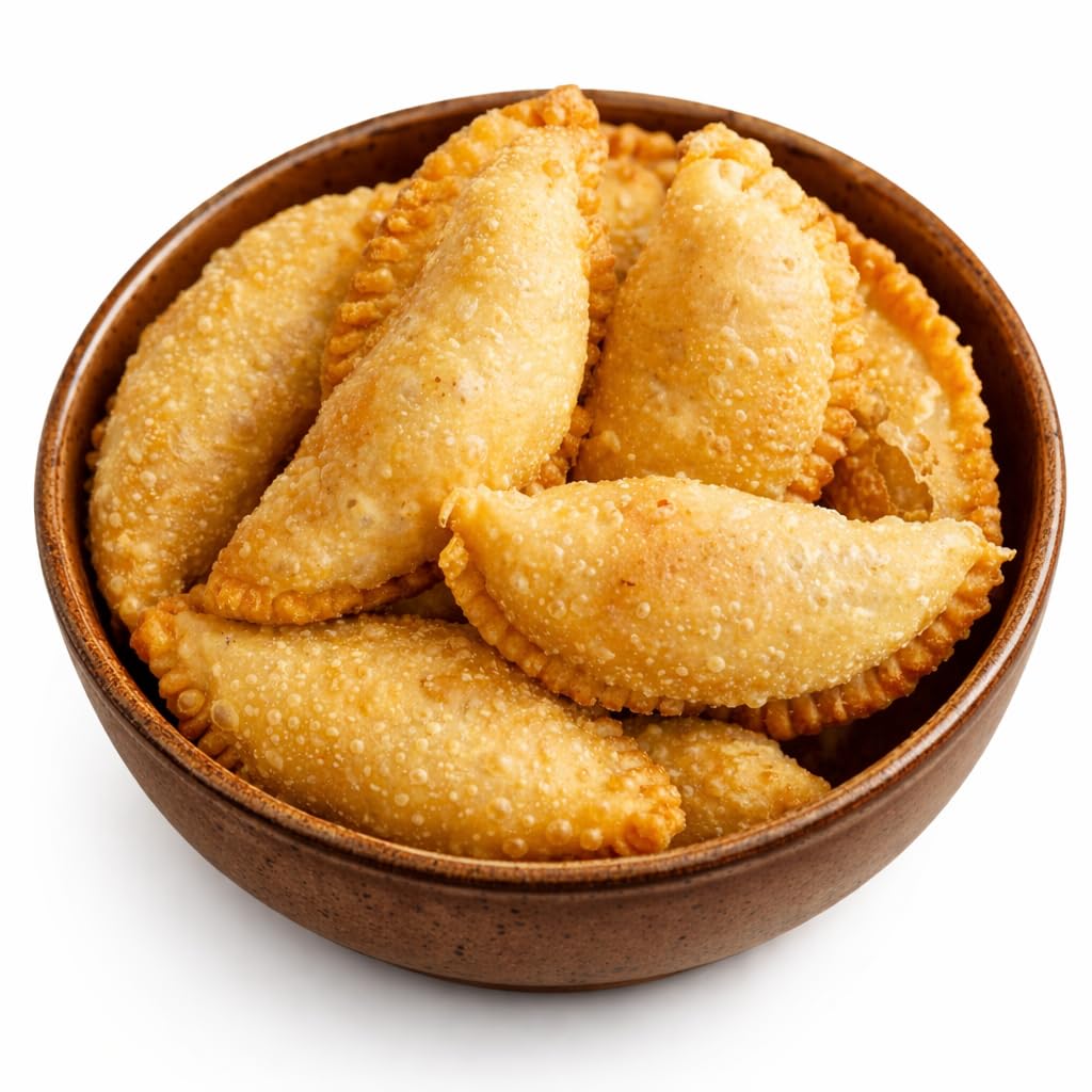 Kajjikayalu Crispy Coconut Gujiya, Traditional Andhra Sweet, Homemade Deep Fried, Coconut and Jaggery Filling, Festive Sweet Snack (500 Grams)-picture-19