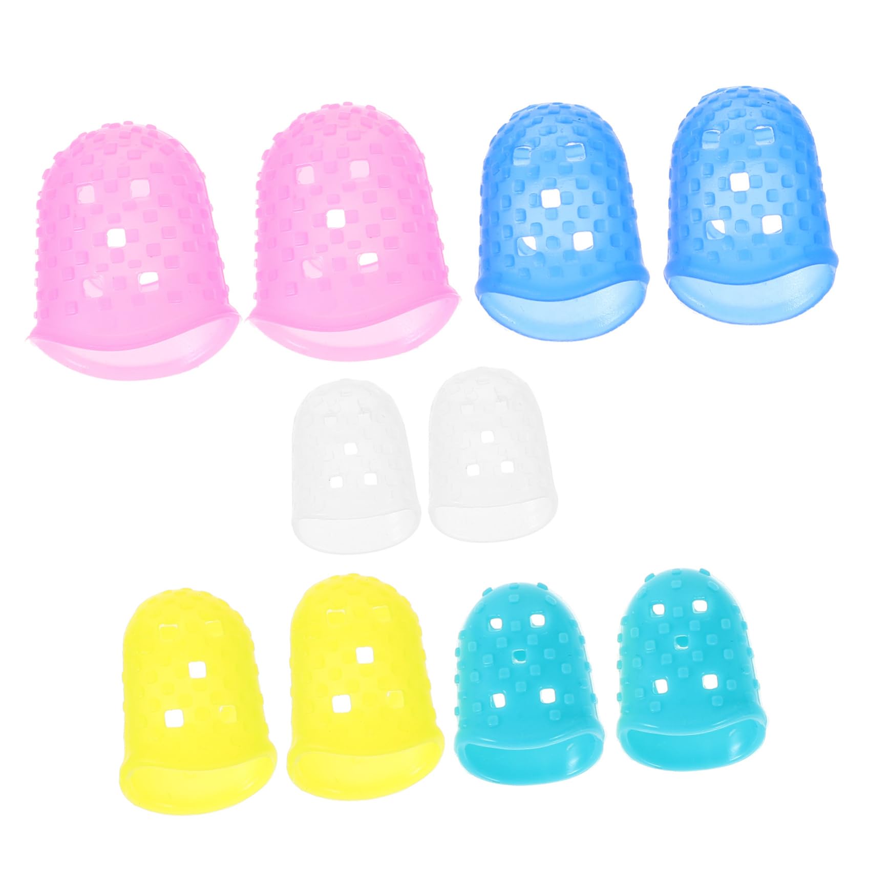 HEALEEP Guitar Finger Protector 10 Pcs Silicone Finger Covers 5 Sizes Non-Slip Comfortable for Guitar Ukulele