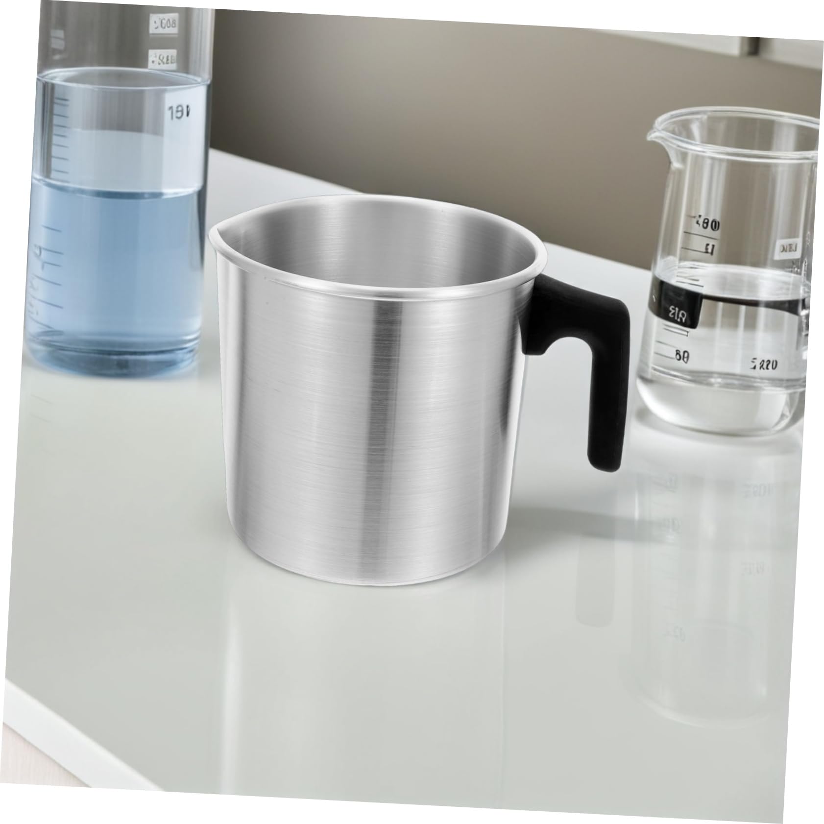 UTHCLO Kerzengießtopf 1, 8 L Aluminium mit Griff für Duftkerzen und Seife