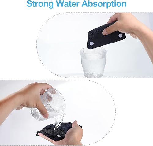 Miniatura 5 de PATIKIL Gorro duro de algodón con banda para el sudor, forro para casco de botón a presión, almohadillas reutilizables para casco de seguridad