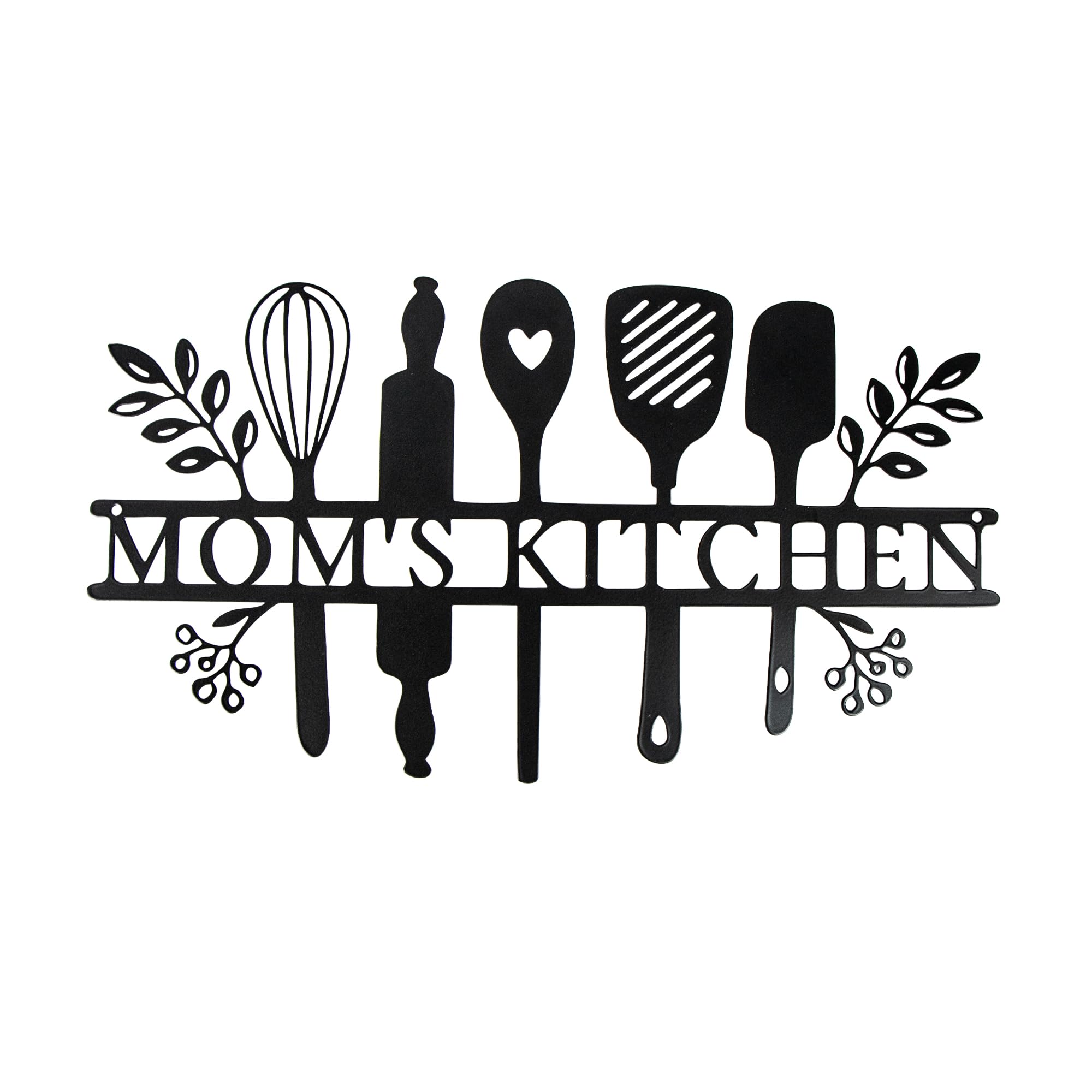 Decoracion Pared Metal, Decoración De Metal Hierro Logotipo de la cocina, Adornos Metalicos, Hueca Decorativa Colgar En La Pared, para Cocina Comedor Interior Y Exterior, 1 Pieza 30 * 25 cm