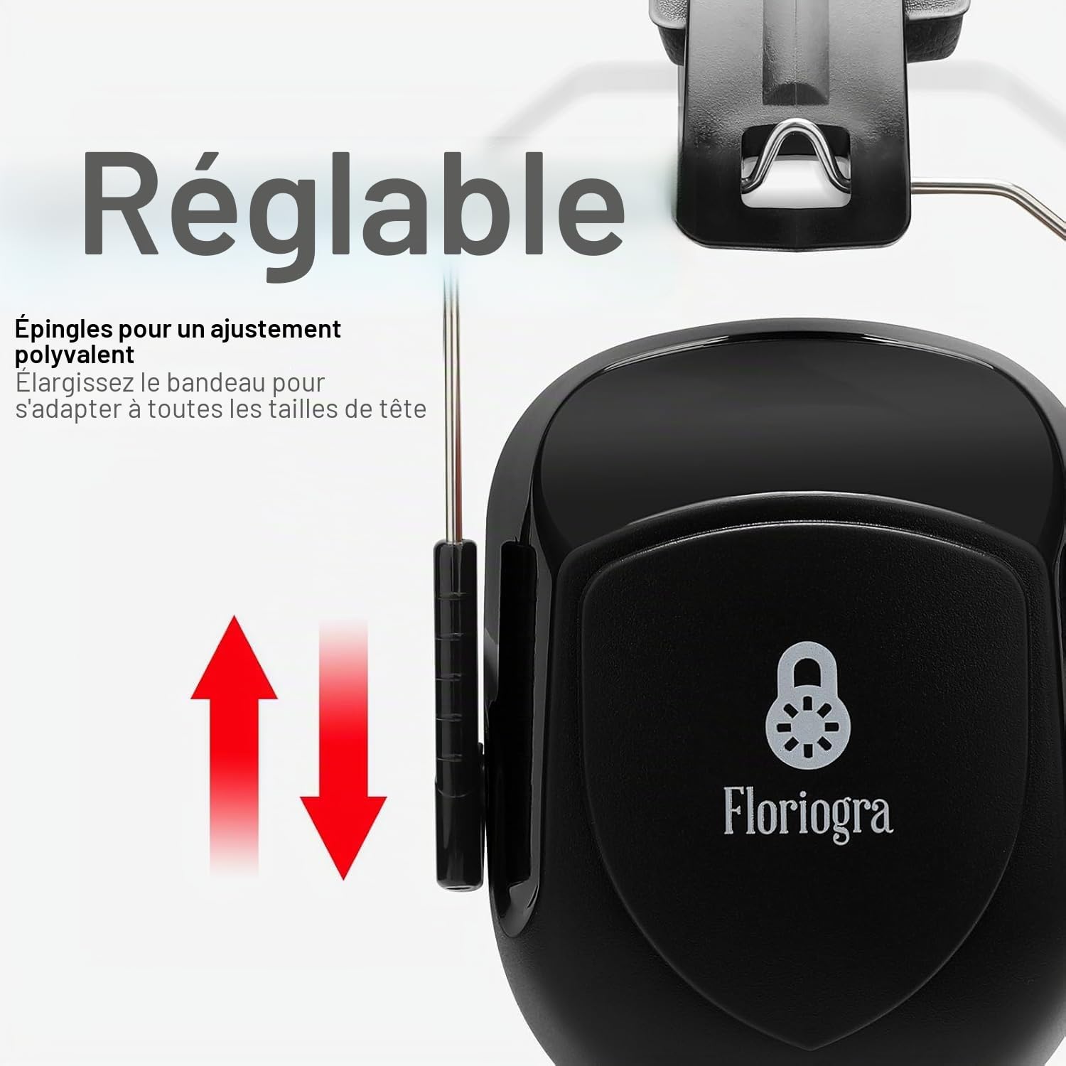 Floriogra 2 Paquets Casque Anti Bruit Adulte, 31dB Certifié CE, Protection Auditive pour Travail, Autisme, Bricolage, Tonte, Chantier, Tir, Casque Sensoriel, Réduction de Bruit Professionnelle