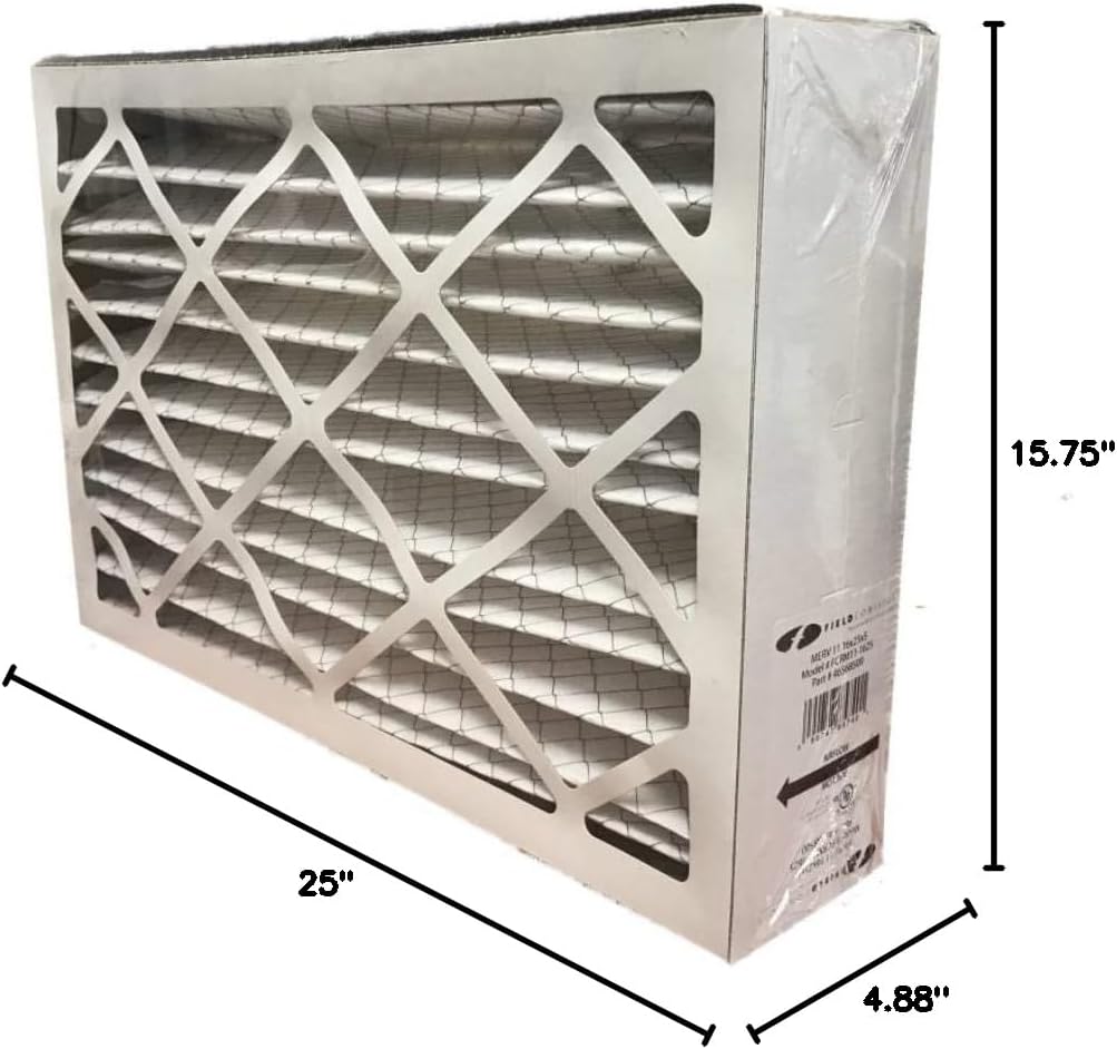 Field Controls 46568500 FCRM11-1625 16x25x5 MERV11 Replacement Media FilterActual Size 15-3/4" X 24-1/4" X 4-7/8"