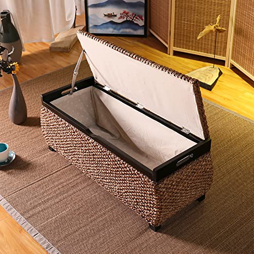 Tabouret de rangement en rotin pour optimiser les petits espaces - 4