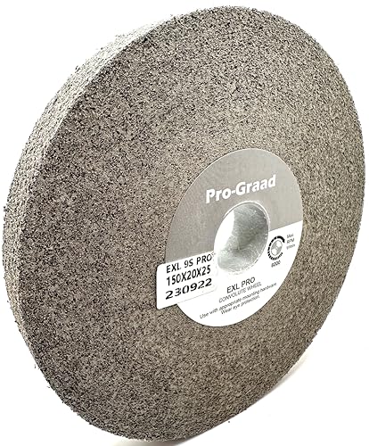 Image of EXL PRO Convolute Deburring Polishing Wheel - 6 inch x 3 /4 inch x 1 inch 9S Fine Silicon Carbide - Professional Grade - Metal Deburring, Finishing and Polishing Wheel - (1 Pack)