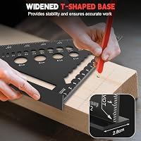 flintronic Asztalos Derékszög Készlet 2 db 18+30 cm Alumínium Vonalzó Szögmérő 4