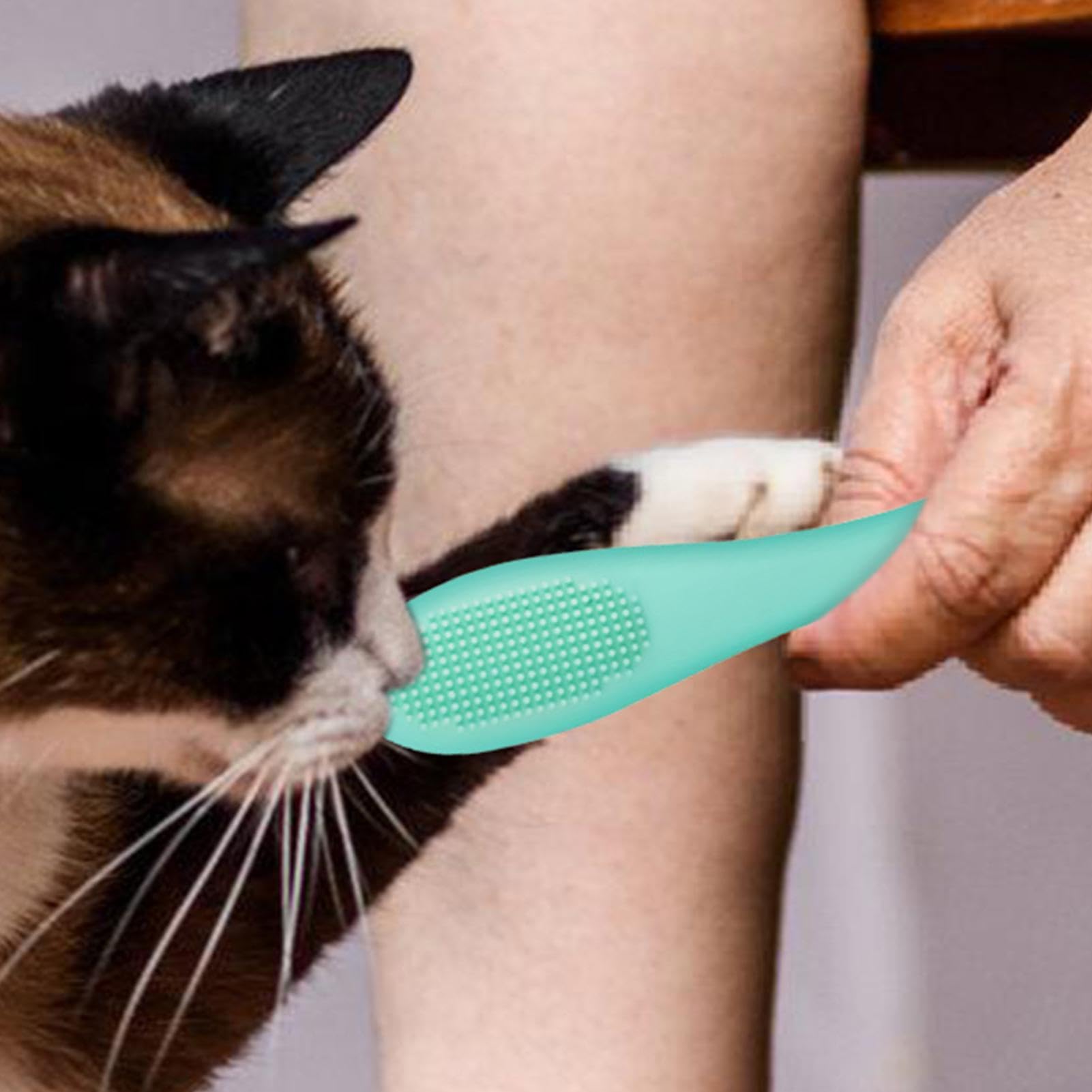 Spazzolino da denti per di gatto, spazzola per mento di gatto -Spazzolino | da denti in silicone per animali domestici con spazzola per dita | Detergente per il mento del gatto, spazzolino da dent