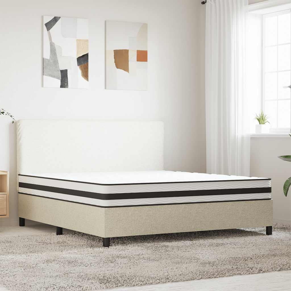 Materac ze sprężyn bonnell, średni, 180 x 200 x 21 cm, materac zwijany z oddychającą poszewką, na łóżko podwójne, do pokoju gościnnego i sypialni