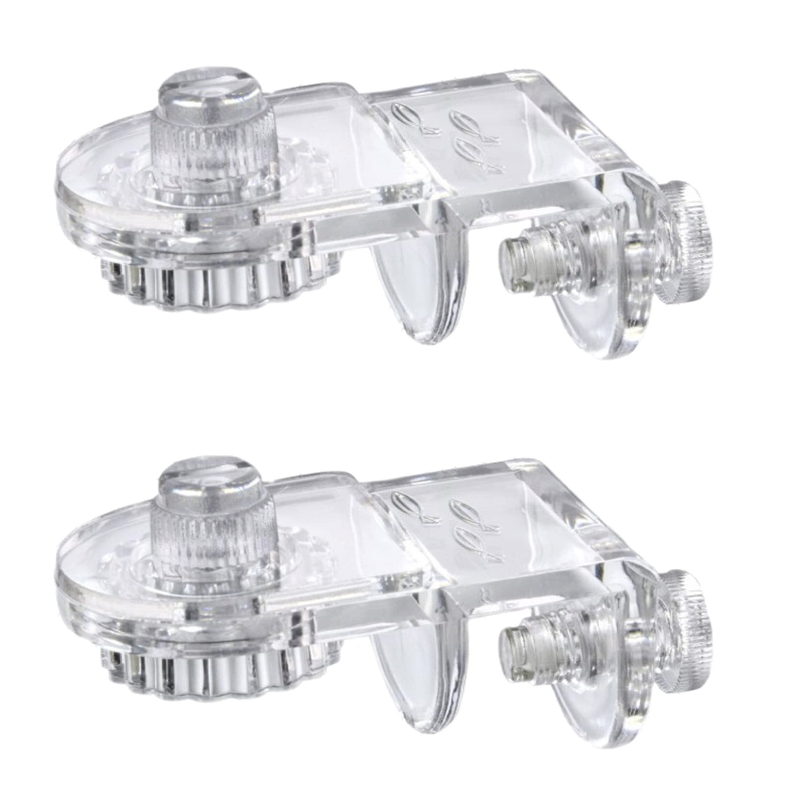 Maxtonser 2 Pack Fish for Net Holder Acrylic Anti-Jump Screen Net Clamp Fixed Clip Aquarium Cover Holder Clips Easy to Instal
