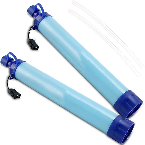 Milla - Filtro de agua para exteriores, filtro personal de filtración de agua y pajita de emergencia, equipo de supervivencia, purificador de agua,