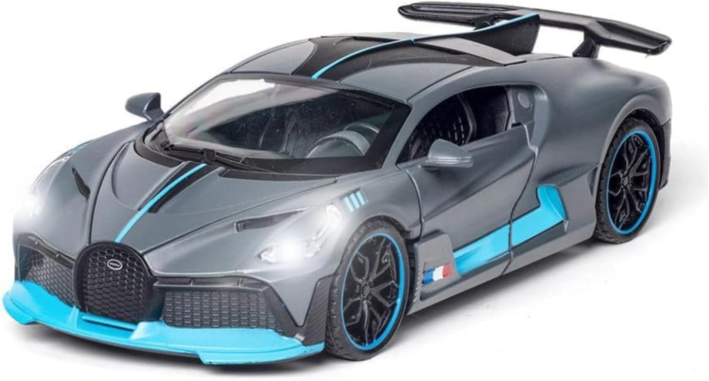 Sky Tech Bugatti Divo 1:32 Exclusive Alloy Metal Pull Back Die-cast Car Diecast Metal Pullback Toy car with Openable Doors & Light, Music Boys Gifts Toys for KidsใColors as Per Stockใ