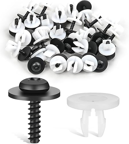 Vista 52 de GOOACC GRC-70 - 35 piezas de pernos de protección contra salpicaduras para motor, parachoques guardabarros, retenedor de empuje, clips de remache