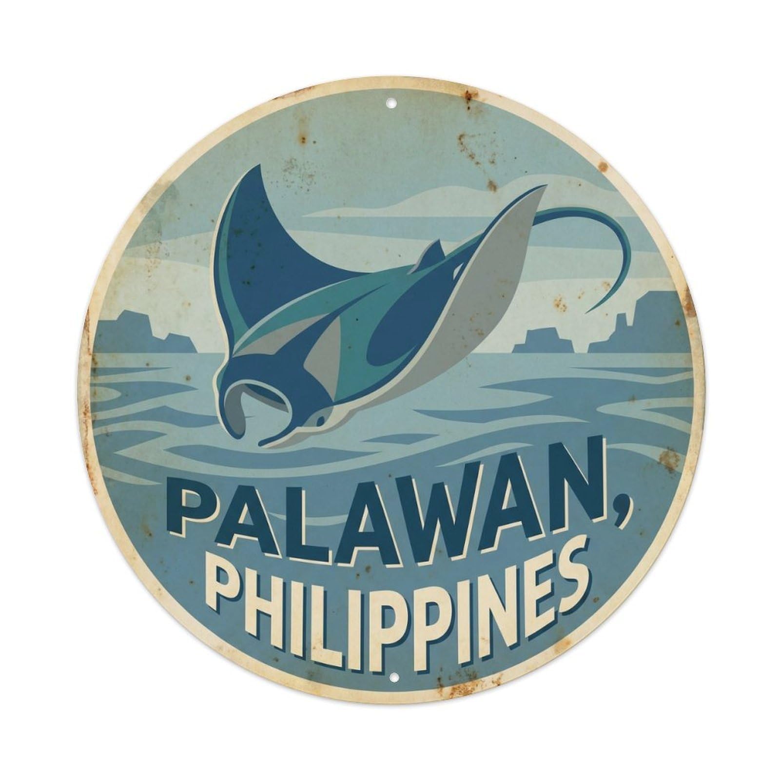 Travel Palawan Limestone Coast Island Hopping Metal Tin Sign