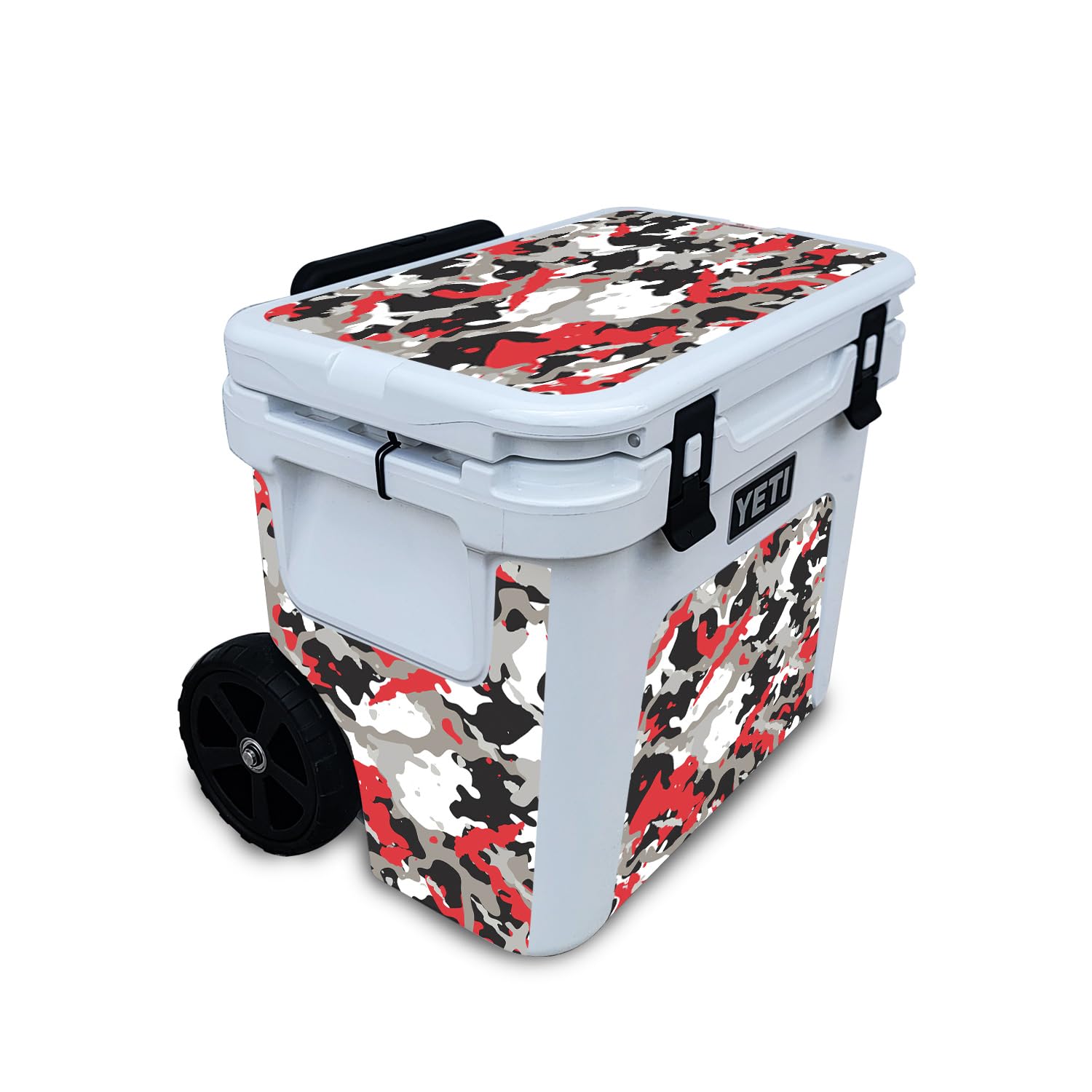 Skin Compatible with Yeti Roadie 32 Wheeled Cooler - Red Camo - Premium 3M Vinyl Protective Wrap Decal Cover - Easy to Apply | Crafted in The USA by MightySkins
