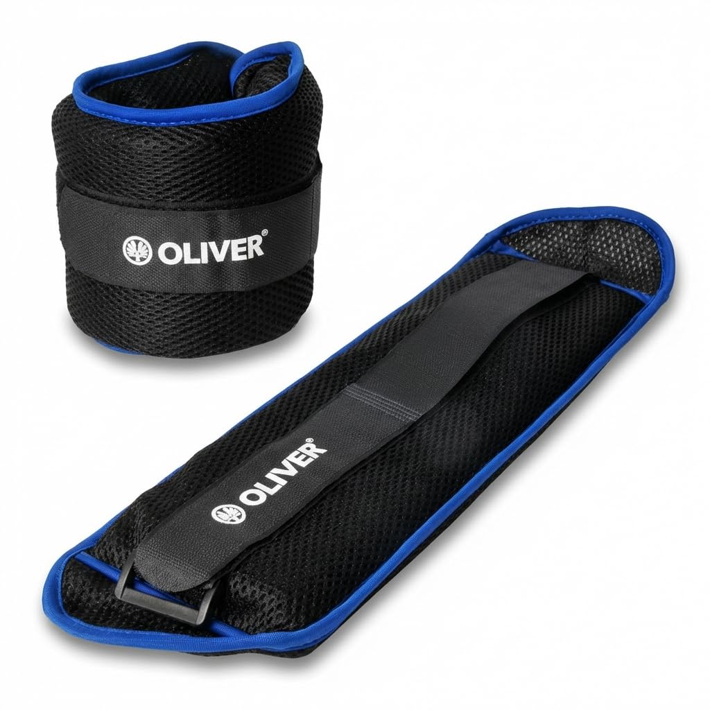 Oliver PRIME Pesas Tobilleras y Muñequeras con Peso para Entrenamiento Fitness Lastres Ajustables Gel Silicona Correr Pilates Rehabilitación Par