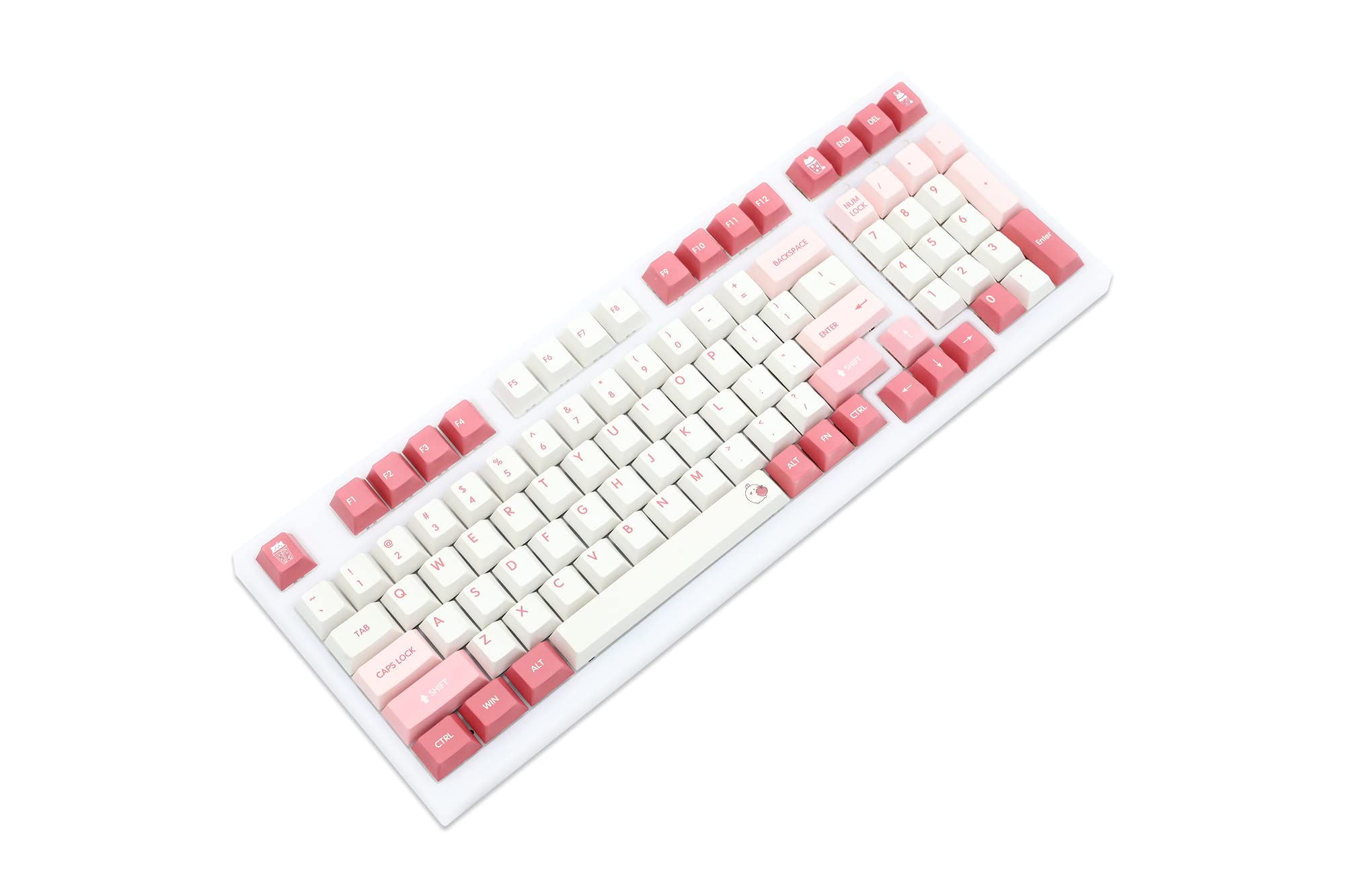 KPREPUBLIC GKs Cherry Profile Summer Peach Dye Sub Keycap Set épais PBT pour clavier 87 tkl 104 ANSI xd64 bm60 xd68 xd84 BM87 BM65 Rose