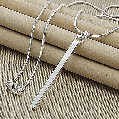 LNNSHX Collares de Plata de Ley, Collar de Plata 925, Colgante de Estrella de Moda, Collar de corazón con Cruz Redonda, Accesorios de joyería para Mujer, Regalo(8)