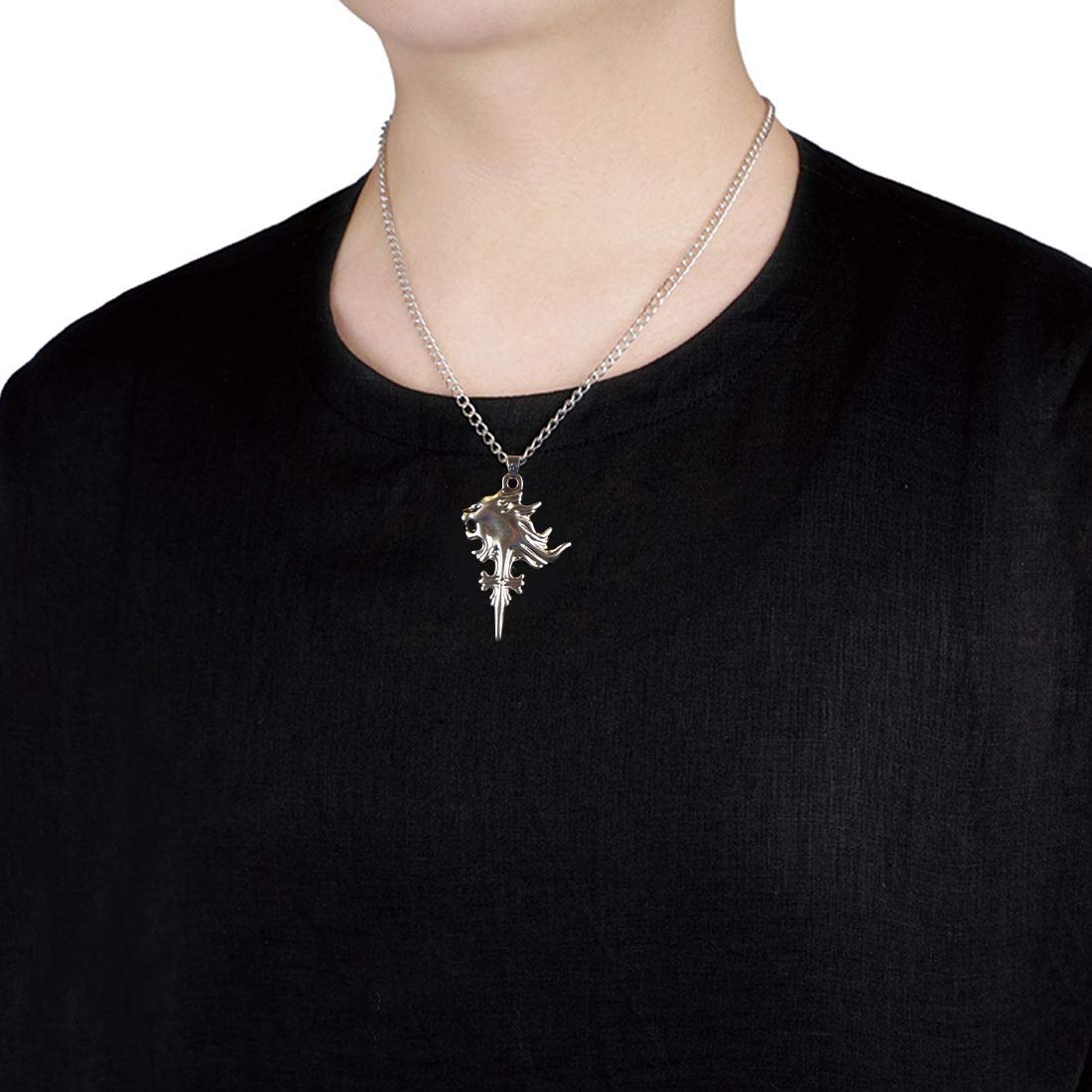 CoolChange Necklace with Sleeping Lion Heart Pendant by