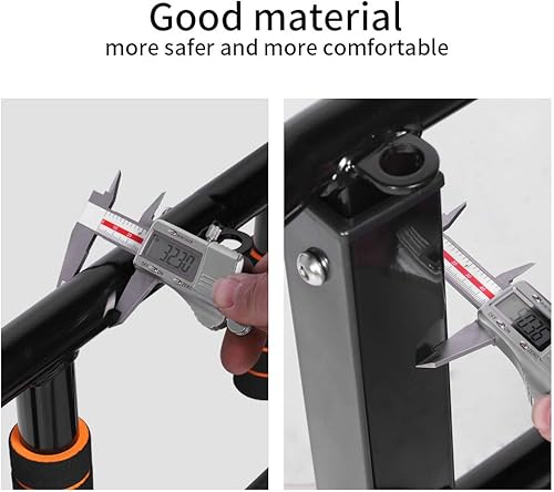 Miniatura 5 de NEWAN Barra de dominadas montada en la pared, barra de dominadas multiagarre para entrenamiento de fuerza de cuerpo completo, barra de inmersión,