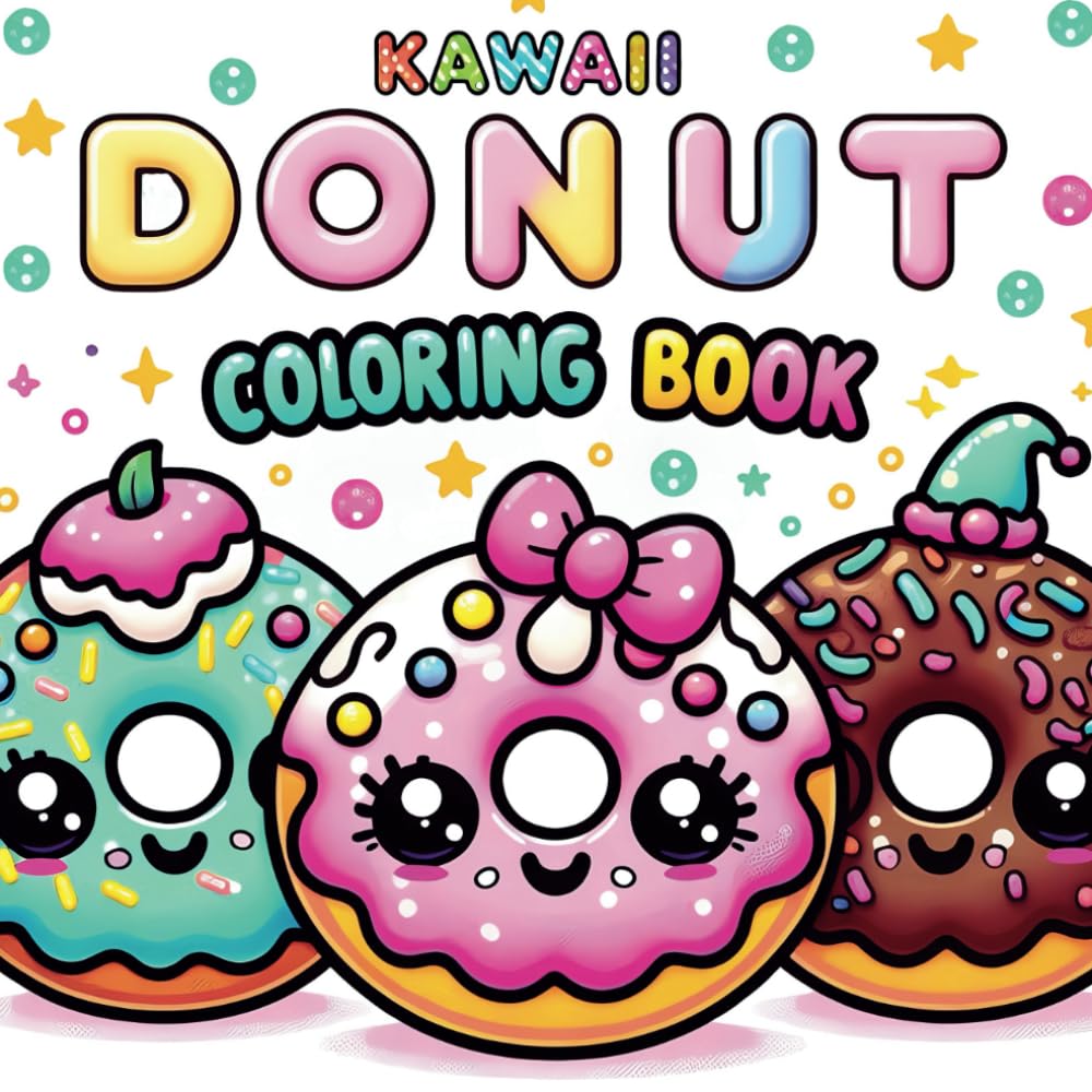 Kawaii Donut Coloring Book